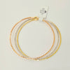 18K TRI-COLOR GOLD BANGLE