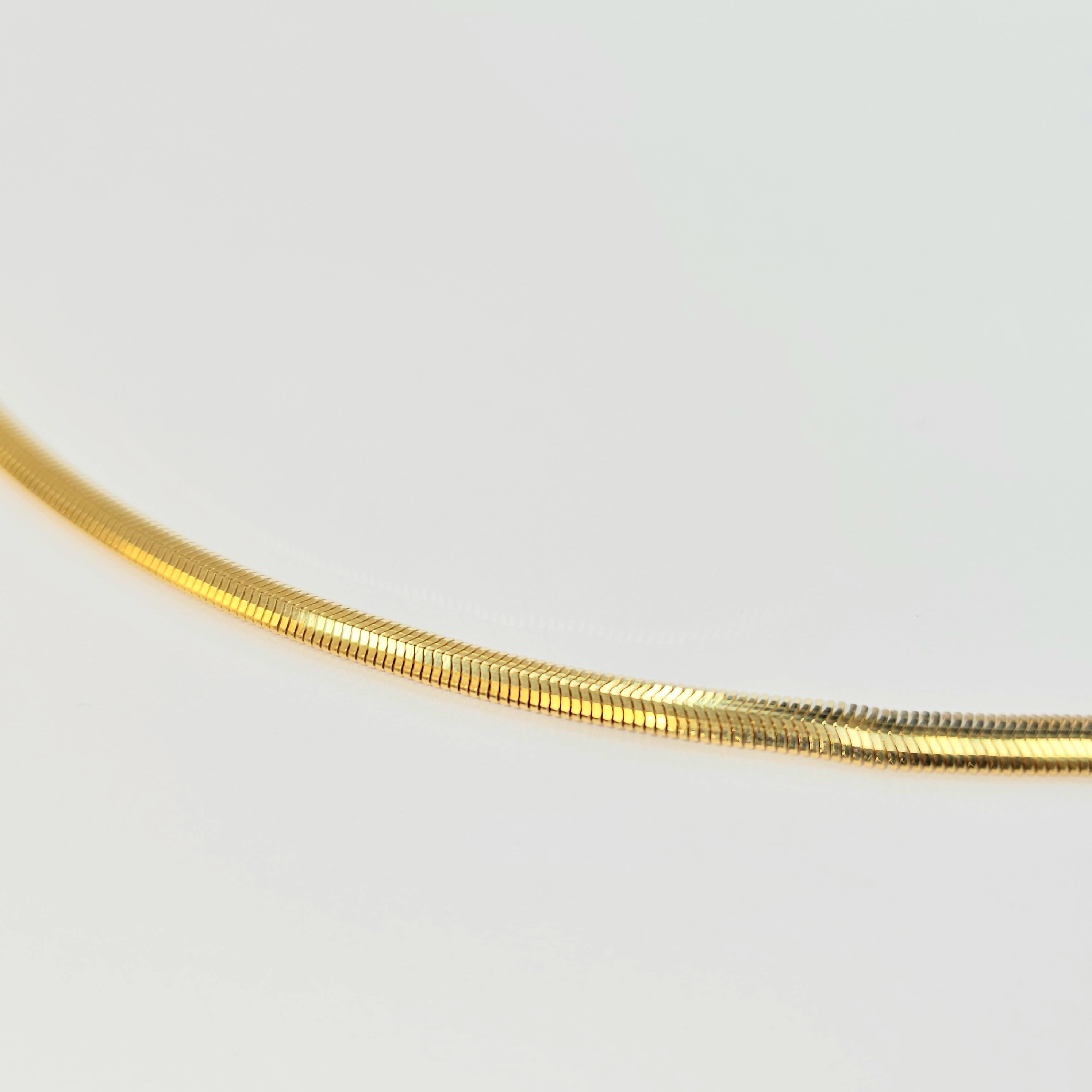 18K FISHBONE CHAIN NECKLACE