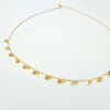 18k DANGLING BEAD CHOKER NECKLACE