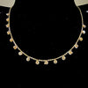 18k DANGLING BEAD CHOKER NECKLACE