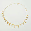 TRI GOLD SPIKE CHOKER NECKLACE