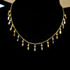 TRI GOLD SPIKE CHOKER NECKLACE