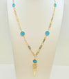 18K LONG TURQUOISE NECKLACE