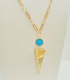 18K LONG TURQUOISE NECKLACE