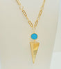 18K LONG TURQUOISE NECKLACE