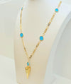 18K LONG TURQUOISE NECKLACE