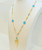 18K LONG TURQUOISE NECKLACE