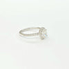 18K OVAL DIAMOND RING