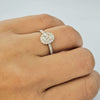 18K OVAL DIAMOND RING