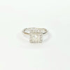 18K HALO PRINCESS CUT RING