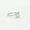 18K HALO PRINCESS CUT RING