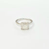 18K HALO PRINCESS CUT RING