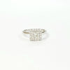 18K HALO PRINCESS CUT RING