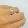 18K HALO DIAMOND RING