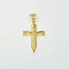 18K GOLD POINTED CROSS PENDANT