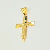 18K GOLD POINTED CROSS PENDANT