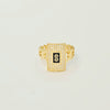 18K GOLD CRYSTAL RECTANGLE RING