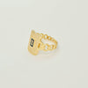 18K GOLD CRYSTAL RECTANGLE RING