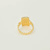 18K GOLD CRYSTAL RECTANGLE RING