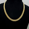 18K GOLD FLAT CUBAN CHAIN 5MM 23"