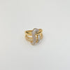 18K TWIST TRI-GOLD RING