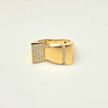 18K GOLD EDGED RING