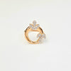 18K ROSE GOLD ROUND CROWNED RING