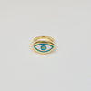 18K EVIL EYE RING