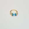 18K PYRAMID TURQUOISE RING