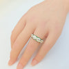 18K SWIRL GREEN ENAMEL RING