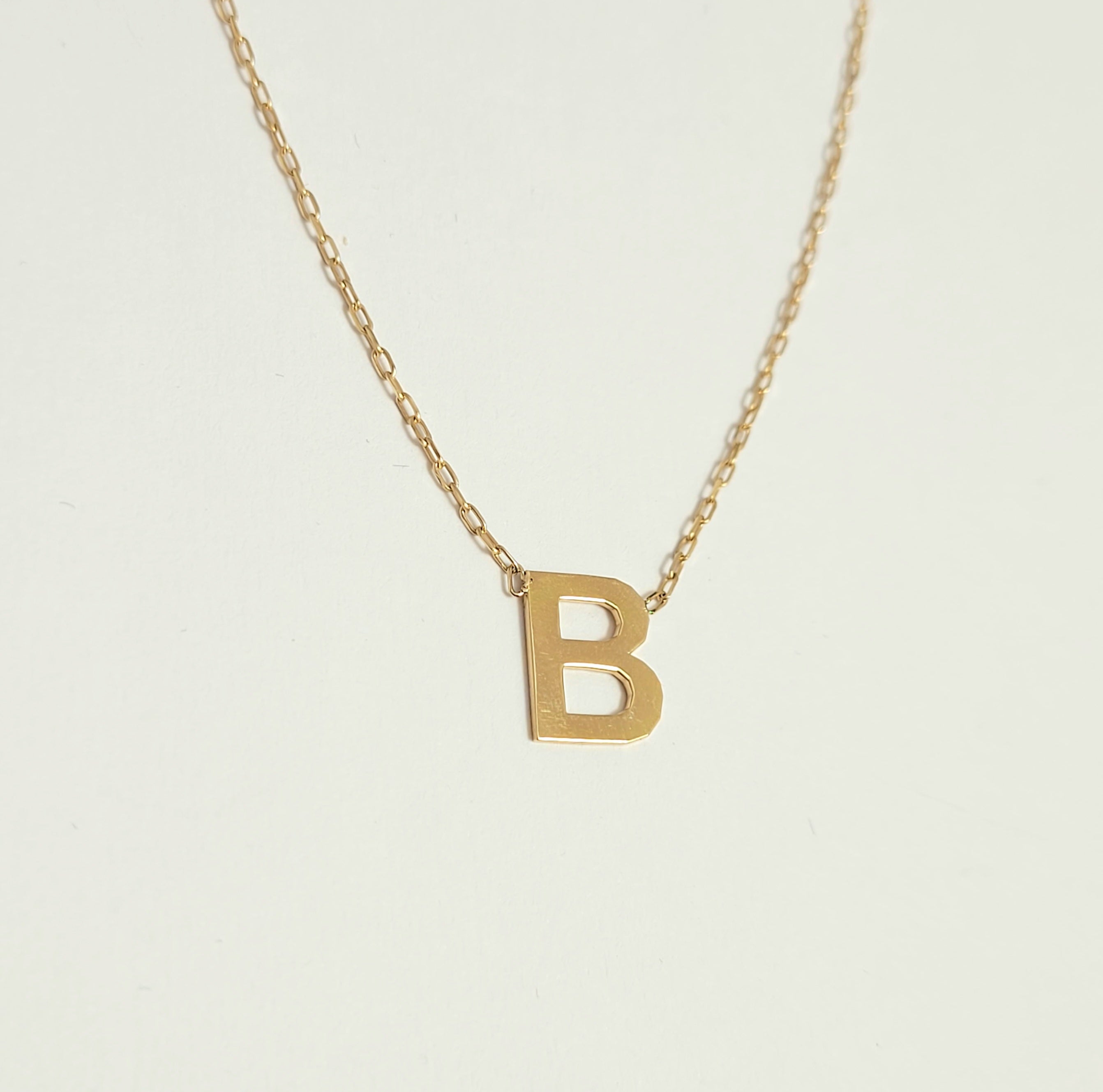 Gold b initial necklace hotsell
